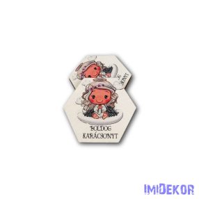 Sokszög karácsonyi 5db/csomag 6,5x7,5cm - Cuki Angyal