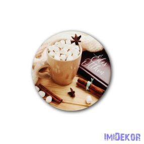 Kerek karácsonyi 9,5cm - Édes otthon - Forrócsokis