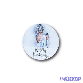 Kerek karácsonyi 9,5cm - Ezüst csajszi