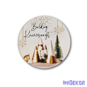 Kerek karácsonyi 13cm - Arany kör