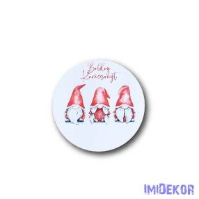 Kerek karácsonyi 13cm - Három manós