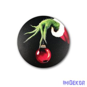 Kerek karácsonyi 13cm - Grincs kéz