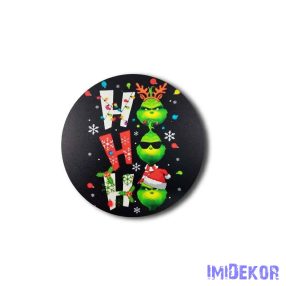 Kerek karácsonyi 13cm - Grincs Ho-ho-ho