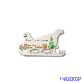 Díszes szán 5db/csomag 6x10cm - Fehér