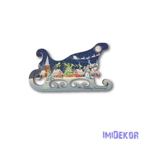 Díszes szán 5db/csomag 6x10cm - Kék