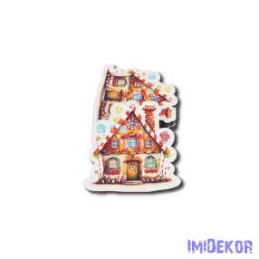 Házikó forma 5db/csomag 6,5x6,3cm - Piros