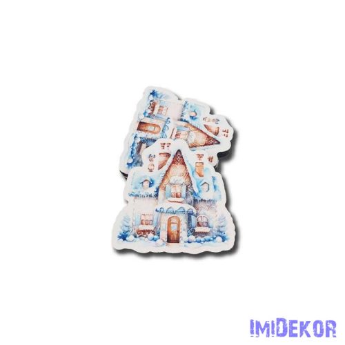 Házikó forma 5db/csomag 6,6x6,9cm - Kék