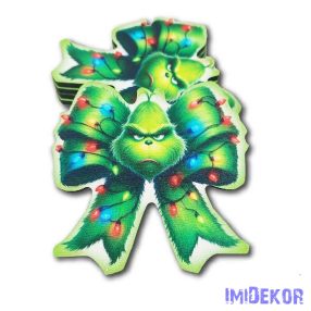   Karácsonyi formára vágott 5db/csomag 6,7x6,7cm - Grincs masni