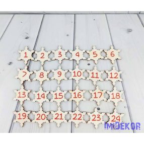 Mini hópihe adventi szett 3cm 1-24