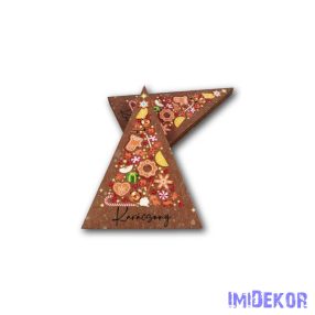 Fenyőfa forma 10x7cm 5db/csomag - Mézeskalácsos