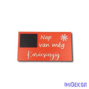 Nagy téglalap 14x7,5cm - Visszaszámlálós hópihés