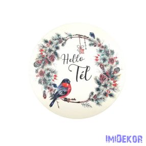 Óriás kerek dísz 30 cm - Hello Tél