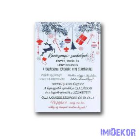 Karácsonyi szabályok tábla 20,1x14,3cm