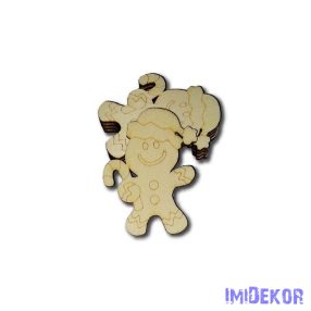 Festhető fafigura 5db/csomag 8cm - Mézi cukorbottal