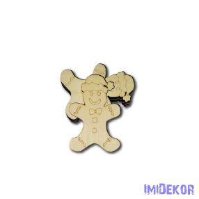 Festhető fafigura 5db/csomag 8cm - Mézi sapkában