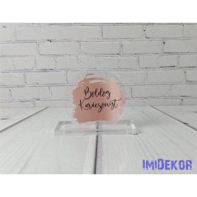 Karácsonyi kör plexi 5cm 3db/csomag - Bézs gömbbel