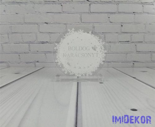 Karácsonyi kör plexi 7cm 3db/csomag - Díszes kör