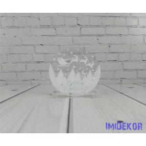 Karácsonyi kör plexi 7cm 3db/csomag - Karácsonyi város