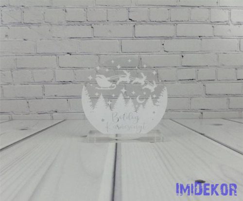 Karácsonyi kör plexi 7cm 3db/csomag - Karácsonyi város