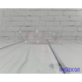   Karácsonyi tégla plexi 3,5x10cm 3db/csomag - Púderes Boldog Karácsonyt