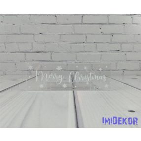   Karácsonyi tégla plexi 3,5x10cm 3db/csomag - Merry Christmas