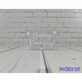   Karácsonyi tégla plexi 5x8cm 3db/csomag - Boldog Karácsonyt