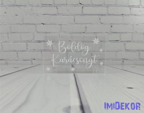 Karácsonyi tégla plexi 5x8cm 3db/csomag - Boldog Karácsonyt