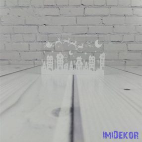   Karácsonyi tégla plexi 5x8cm 3db/csomag - Karácsonyi város