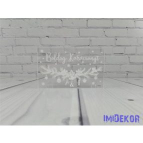 Karácsonyi tégla plexi 5x8cm 3db/csomag - Girlandos