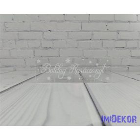Karácsonyi tégla plexi 14x7,5cm - Boldog Karácsonyt
