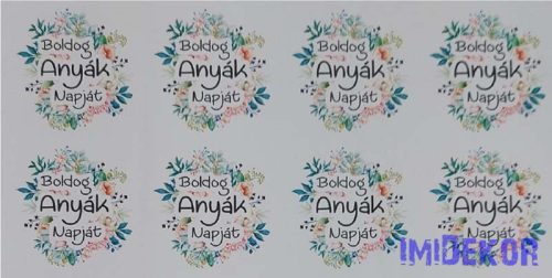 Anyák napjára zöldes matrica A4/24