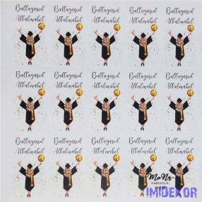   Ballagásod alkalmából téglalap alakú matrica - Lány A4/21