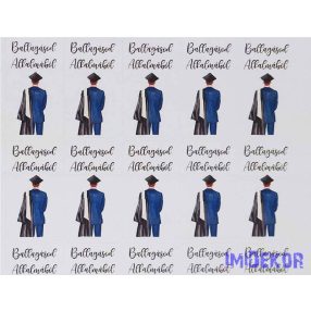   Ballagásod alkalmából téglalap alakú matrica - Fiú A4/21