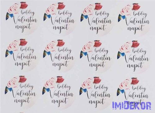 Boldog Valentin napot 24db/A4 lap - Halvány Púder