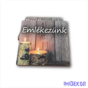 Kis négyzet gyertyás 5x5cm - Emlékezünk