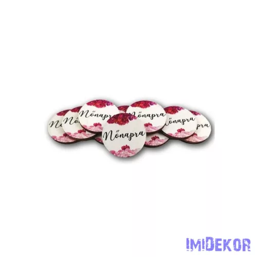 Nőnapra kör 3cm 10db/csomag - Virágos