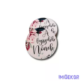   A legszebb nőnek kör alakú virágos fa 5cm 5db/csomag - Rózsaszín