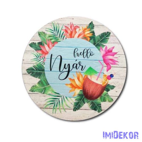 Helló Nyár - Kókuszos trópusi korong 13 cm