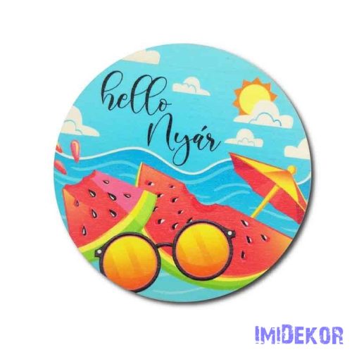 Helló Nyár - Dinnyés tengerpart korong 13 cm