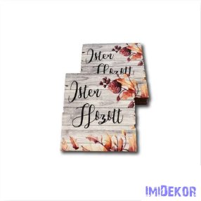 Őszi fatábla kocka 5cm- Isten hozott