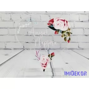 Anyák napjára áttetsző plexi 8,5x8cm - szív