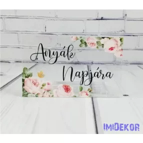Téglalap plexi 5x8cm - Anyák napjára 3db/csomag