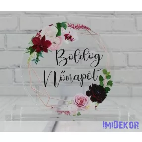 Kör plexi 5cm 3db/csomag - Boldog nőnapot