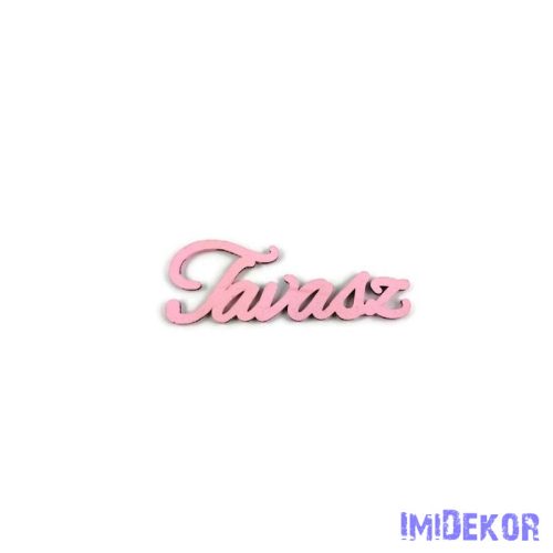 Tavasz fa felirat 10x3,5cm 5db/csomag - Rózsaszín