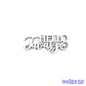 Hello Tavasz fa felirat 10x4,5cm 5db/csomag - Fehér