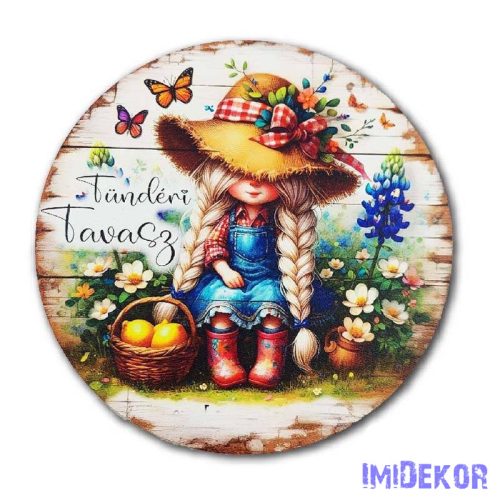 Tündéri tavasz kislány kör 13cm