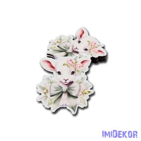 Zöld bárány 8,5x7,6cm