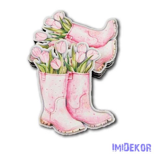 Rózsaszín csizma figura M7cm 5db/csomag