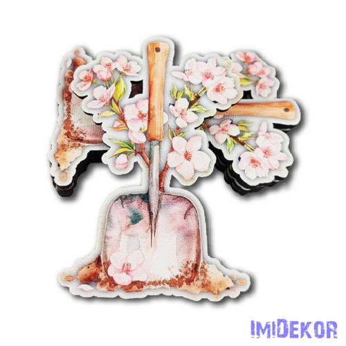 Ásó figura virágokkal M7cm 5db/csomag