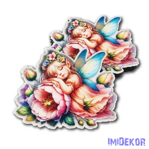 Kislány figura kék szárnnyal M7cm 5db/csomag